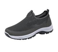 Generisch Versatile breathable slip-on trainers for everyday use, comfortable whole outsole, easy to put on, take off, men's casual shoes, gray, 8 UK