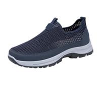 Generisch Versatile breathable slip-on trainers for everyday use, comfortable whole outsole, easy to put on, take off, men's casual shoes, blue, 7 UK