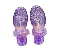 Generisch Versatile Crystal Toe Ring Sandals for Jelly Pools, Two Ways to Wear, Openwork Women's Summer Shoes with Non-Slip Sole, Airy, Leisure, for Beach, Everyday Wear, purple, 7 UK