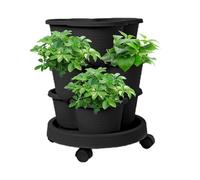 Generisch Vertical Garden Planter, Stackable Plant Tower for Garden and Plants, Plant Container with Removable Wheels and Tool Set, Planting System for Indoor and Outdoor Use