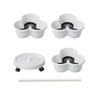 Generisch Vertical Plant Tower, Stackable Vertical Plant Tower, Plant Container with Removable Wheels and Tool Set, Planting System for Indoor and Outdoor Use