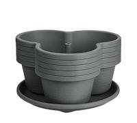 Generisch Vertical Planter, 5 Tier Stackable Vertical with Drainage Hole, Tower Garden Growing System, for Climbing Plants, Cherry Tomatoes, Vegetables, Plants, Garden Decoration, Patio, Balcony, Yard