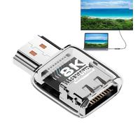 Generisch Video Adapter, Bi-Directional Adapter 8K 60Hz, Computer Audio Extension Adapter, for Video Audio Projector Monitor Computer Laptop TV HD TV Desktop Home Office