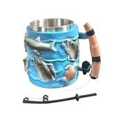 Generisch Vine Cup, 300 ml Double-Walled Stainless Steel for Hot and Cold Drinks, Fishing Cup for Tea, for Dad Friend, Suitable for Milk, Water, Juice, Tea, Beer