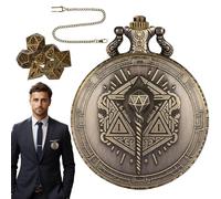 Generisch Vintage Alloy Dice Pocket Watch - Unique Metal Cube with Chain for Board Games & Durable Dice Game Accessories & Collectible, Gamers & Role Players