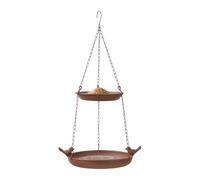 Generisch Vintage Bird Bath Bowl - 25 x 26 x 58 cm, Natural Behavioral Support Double Layer Feeder Bird Bath for Outdoor | Bird Bath for Backyard, Lawn, Deck