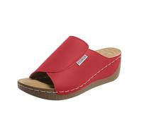 Generisch VivaStep Women's Bathing Shoes Slippers Bathing Slippers Mules VivaStep Sandals Ergonomic Non-Slip Sandals for Orthopaedic Slippers for Women with Open Toe, red, 4 UK
