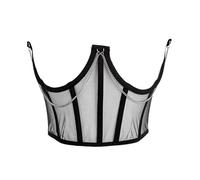 Generisch Waist Corset Chain Vest Waist Belt Chest Belt Fishbone Slim Waist Cover Bodice Trousers Belly Away, black, One Size