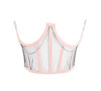 Generisch Waist Corset Chain Vest Waist Belt Chest Belt Fishbone Slim Waist Cover Bodice Trousers Belly Away, red, One Size