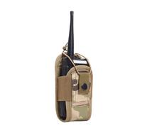 Generisch Walkie Talkie Pouch - Heavy Duty Radio Holder Case with Belt Loop, Secure for Two-Way Radios | Compatible with Vests, Belts & Bags for Work and Outdoor Use, Green camouflage, Siehe