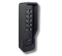 Generisch Wall Mount Compatible with Nuki Keypad 2 - Anti-Theft Cover with Torx Security Screw - Weather Protection - Plaster Like Surface - Black (with Roof, Fine)