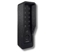 Generisch Wall Mount Compatible with Tedee Keypad PRO - Anti-Theft Cover with Torx Security Screw - Weather Protection - Plaster Like Surface - Black (with Roof, Fine)