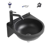 Generisch Wall Mounted Bathroom Sink - Toilet Sink Set, Compact Semi-Circular Hand Basin, Heavy Duty 304 Stainless Steel Tub, Modern Space Saving Vanities