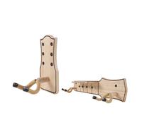 Generisch Wall Mounted Guitar Hanger - Instrument Holder Made of Solid Wood, Stable Hold and Protection from Scratches, Compact Wall Storage Stand, Organisation and Accessible