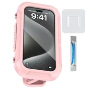 Generisch Wall Mounted Shower Phone Holder, Shower Proof Phone Holder, Anti-Slip 360 Degree Adjustable Adhesive Touch Screen Stand for Pool Bath House 7 Inch Mobile Phones Men Men