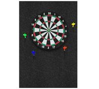 Generisch Wall protection mats for dartboards, self-adhesive felt back wall, wall protection behind the dartboard, for use in garages, cellars, bars, playrooms and offices as wall protection