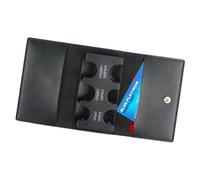 Generisch Wallet - 74 g coin holder for wallet, pocket wallet, wallet with leather bag, universal coin holder bag, men's compact change organiser, gift for husband, black, Siehe Beschreibung, See