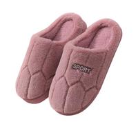 Generisch Warm Cotton Flat Beautiful Household Women Ladies Slippers Winter 2025 Plush Slippers Girls Fluffy Felt Slippers, red, 8 UK