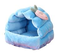 Generisch Warm Hamster Bed - Hamster House | Chew Resistant Winter Bedding Soft Small Cute Non-Slip Pet Bed for Guinea Pigs, Syrians, Hedgehogs, Gerbils and Small Pets