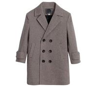 Generisch Warm Winter Coat for Boys Thick Wool Blend Windproof Children's Parka with for Cold Season, khaki, 10-11 Years