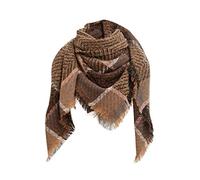 Generisch Warm Winter Fall Blanket Scarf for Women Stylish Soft Chunky Plaid Giant Scarf Black Scarf Soft, coffee, One Size