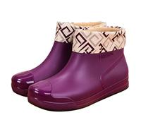 Generisch Warm Winter Outdoor Shoes for Casual Use with Secure Closure Ideal for Relaxing Activities in Autumn and Winter, purple, 8 UK
