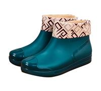 Generisch Warm Winter Outdoor Shoes for Casual Use with Secure Closure Ideal for Relaxing Activities in Autumn and Winter, Green, 6 UK