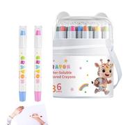 Generisch Washable - Pack of 36 Smooth, Safe Multifunctional Stocking Fillers, Rotating for Creative Drawing, Colouring Pencil for Preschool Children, Nursery, Girls