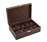 Generisch Watch Box, Jewellery Collection Box for 10 Watches, High-Quality Faux Leather Storage Box, Perfect for Gift Wrapping and Displays