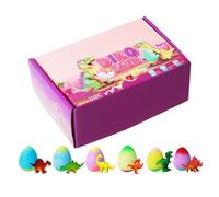 Generisch Water Activated Dino Hatching Eggs - 6 Pieces Dino Eggs as Party Toy, Dinosaur Eggs with Surprise Toy, for Classroom, Play Kitchen, Travel, Children's Room and