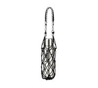 Generisch Water Bottle Holder - Woven Modern Carrier, Water Bottle Carrier with Strap | For Travel, Camping, Hiking, Fishing, Cycling, Holidays, Excursions, Shopping, Gym, Workout, Sports, black