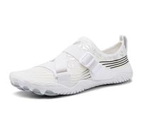 Generisch Water Shoes for Men Women Barefoot Swimming Beach Pool Wide Shoes Adjustable for Hiking Walking Diving Surfing Outdoor Water, White, 12 UK