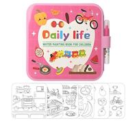 Generisch Watercolour Colouring Book for Children, Reusable Educational Games, Children's Drawing Book, Colouring Toys, for Girls, Home, School, Travel, Art, Crafts, Birthday, Christmas