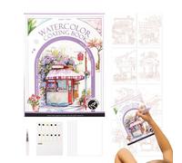 Generisch Watercolour Painting Book, Travel Watercolour Set Art Supplies, Multifunctional Drawing and Painting Set, Bulk Pack, Craft Supplies for Adults, Painters, Students, Art, Outdoor Activities