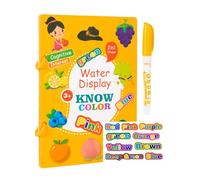 Generisch Watercolour Painting Books, Refillable Water Pen, Painting - Reusable Water Reveal Activity for Educational Learning, with Painting Sets, Watercolour Paint Set, Brush as