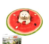 Generisch Watermelon Hedgehog Floating Garden Statue Aquarium Ornament
