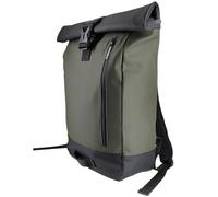 Generisch Waterproof RollTop Backpack Men Women 18L-22L Bicycle Backpack School Backpack for University Leisure Job Sports Travel Stylish Daypack with Side Pockets and Suitcase Strap, Green/black, 20L
