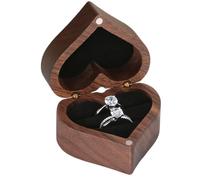 Generisch Wedding Ring Box for Marriage Proposal, Heart-Shaped Jewellery Presentation Case, Storage and Presentation Box for Rings, Gift for Christmas, Wedding Party, Girlfriend