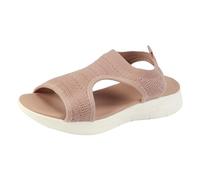 Generisch Wedge Sandals for Women Elegant Comfortable Platform Casual Dress Sandals with Adjustable Strap Non-Slip Sole Soft Footbed for Outfits Holiday Days, red, 5 UK
