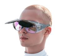 Generisch Welding Safety Glasses, Wrap Around Protective Goggles for Men, Arc Resistant Anti Glare Lens Eyewear, Durable Eye Shield Design, for Soldering Torching Industrial Work Use 14.5 x 14.5 cm