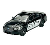 Generisch Welly Model Car Compatible with Ford Police Interceptor Black USA Approx. 1/24 1:24 Metal Model Car Die Cast New in Box