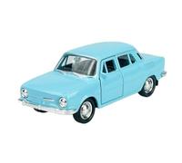 Generisch Welly Model Car Compatible with Skoda 100 Blue 1969-1977 Approx. 1/34-1/39 Metal Model Car Die Cast New in Box