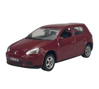 Generisch Welly Model Car Compatible with VW Volkswagen Golf V Red 5 Door 2003-2008 Approx. 1/60-1/64 Metal Model Car Die Cast New in Box