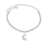Generisch What Dignity Bracelet Do Style Chains Beach Anklet Jewellery Anklet Adjustable Size Necklace Women (Silver, One Size)