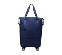 Generisch Wheel Shoulder Bag with Handle, Extendable Rolling Luggage for Under the Seat Area, Bag with Clothes Compartment for Travel, Camping, Weekend Trips, Business Trips, darkblue, see