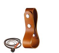 Generisch Whip Belt Made of Thick PU Leather with a Brown Metal Clasp - Bull Whip Holder Rustic - For Equestrian Sports, Enthusiasts, Beginners, Amateurs, Women