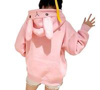 Generisch White Hooded Jacket Women's Casual Sweatshirts for Women Rabbit Ears Hoodies Autumn Fashion Long Sleeve Casual Drawstring Sweatshirts Thick Cardigan Women's Chunky Knit, pink, S