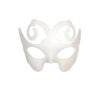 Generisch White Mask for DIY Full Face or Half Mask Blank Template for Painting, gray, One Size