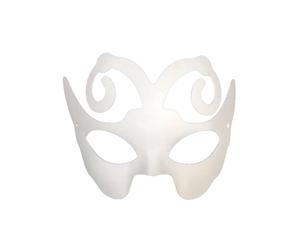 Generisch White Mask for DIY Full Face or Half Mask Blank Template for Painting, gray, One Size