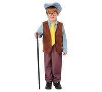 Generisch White Medieval Dress Plus Size Role Play School Day Performance World Book Day Party Dress Halloween Stage Show Sun Drop Cosplay Costume (Brown, L)